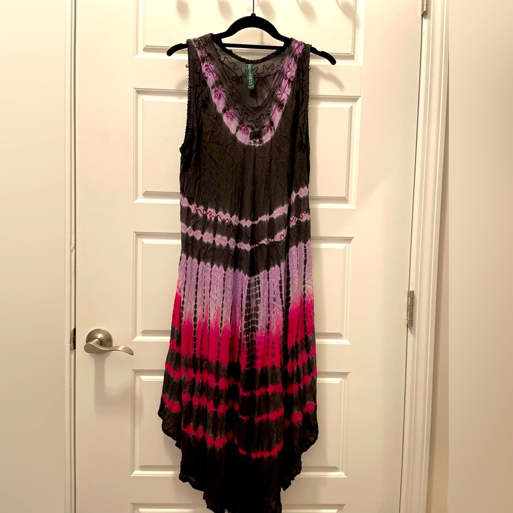 Tie-dyed hippie dress